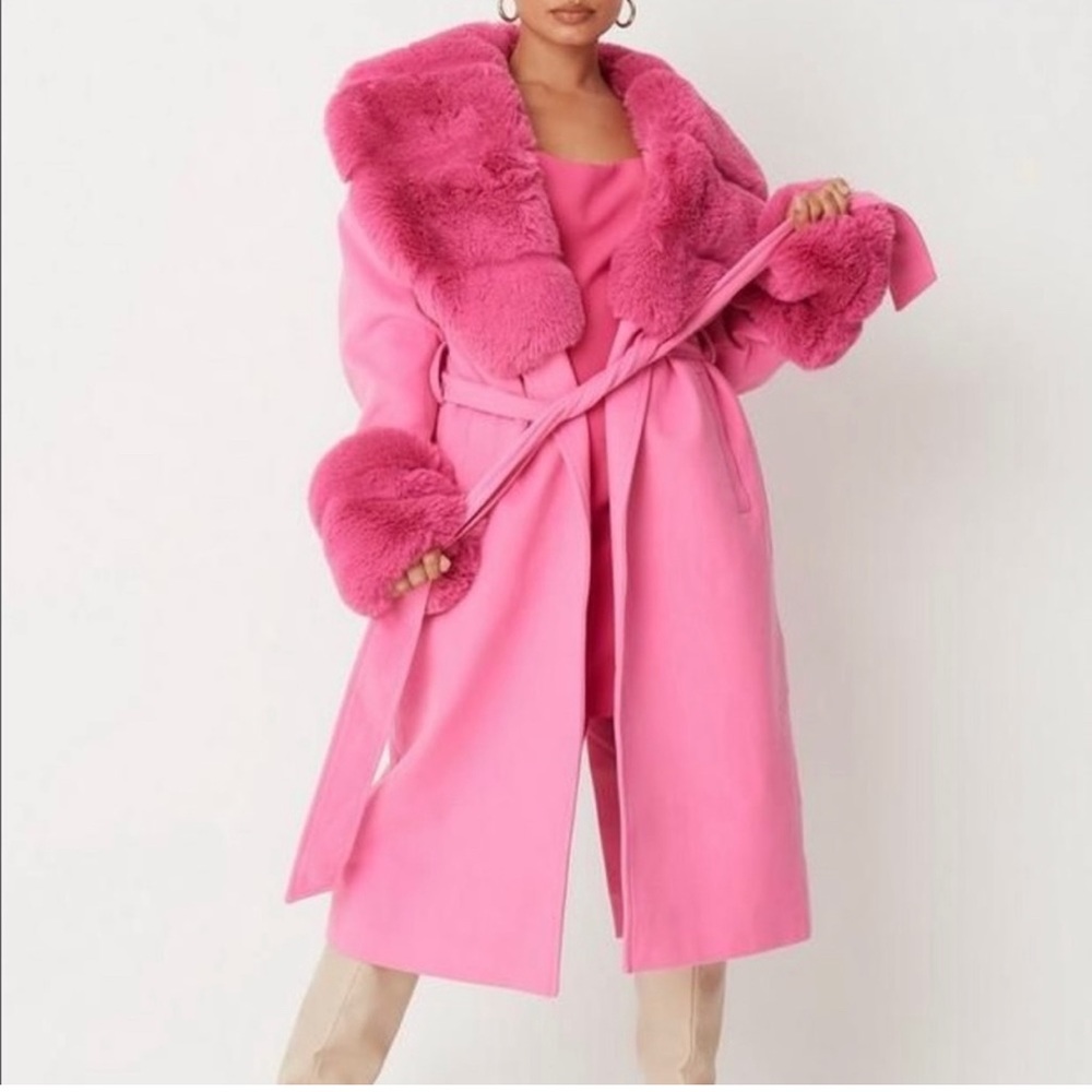 Missguided Pink Coat (Re-List)